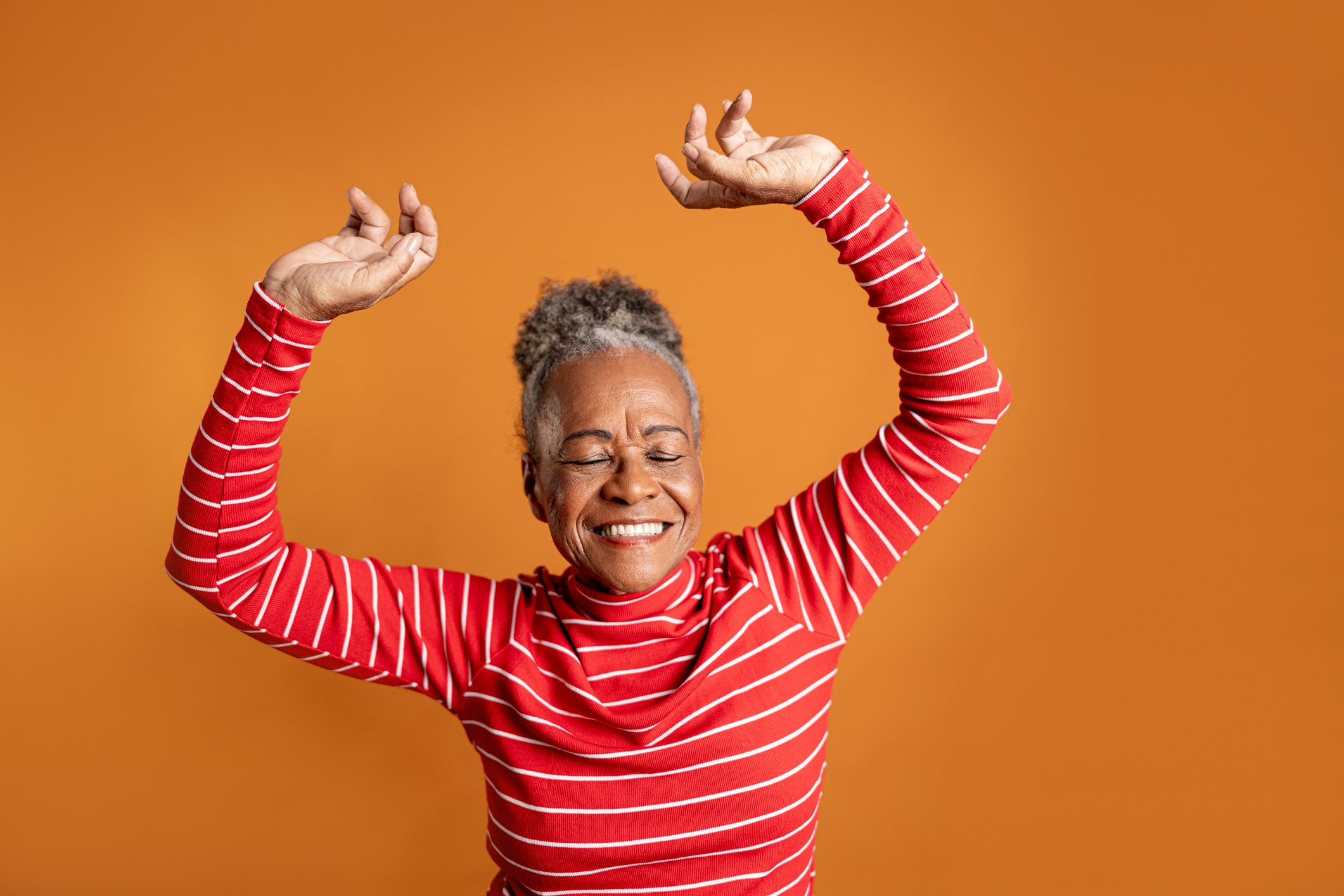 senior woman dancing